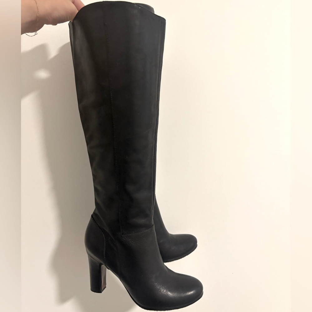 Sam Edelman Serephina Women’s Black‎ Leather Knee High Tall Heeled Boots Size 6